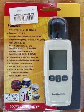 Decibel Meter Digital Sound Level Portable SPL- Meter 30dB to 130dB LCD DISPLAY